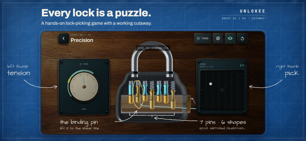 Unlokee - lock picking game
